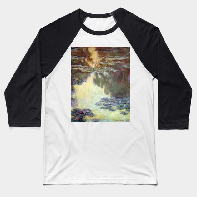 Waterlilies by Claude Monet Baseball T-Shirt by MasterpieceCafe